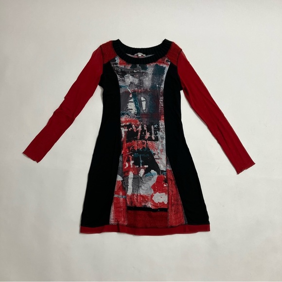 Cocomenthe Dresses & Skirts - VINTAGE COCOMENTHE multi-textile long sleeve dress